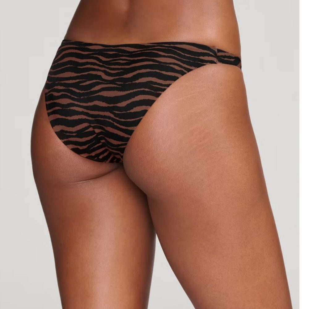 CUUP Brown Zebra Print The Bikini Bottoms size 2 (small) NWT